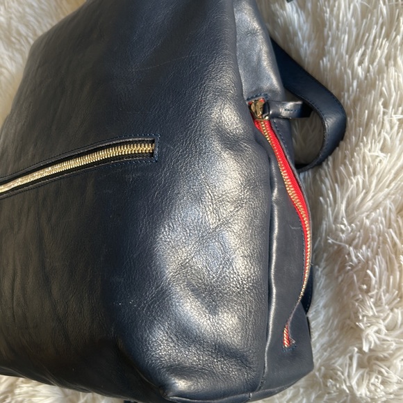 Clare V Navy Remi Backpack - Rustic Navy - Picture 8 of 12